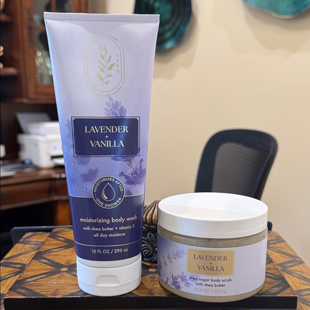 Bath & Body Works Lavender Vanilla Body Wash & Scrub